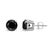Contemporary 14K White Gold 5.00 Cttw Round Brilliant-Cut Black Diamond Classic 4-Prong Stud Earrings with Screw Backs (Fancy Color-Enhanced, I2-I3 Clarity) For Sale - Image 3 of 5