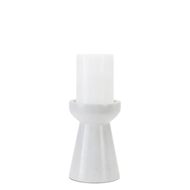 Modern Marble Candle Holder (Set of 2) For Sale In Chicago - Image 6 of 6