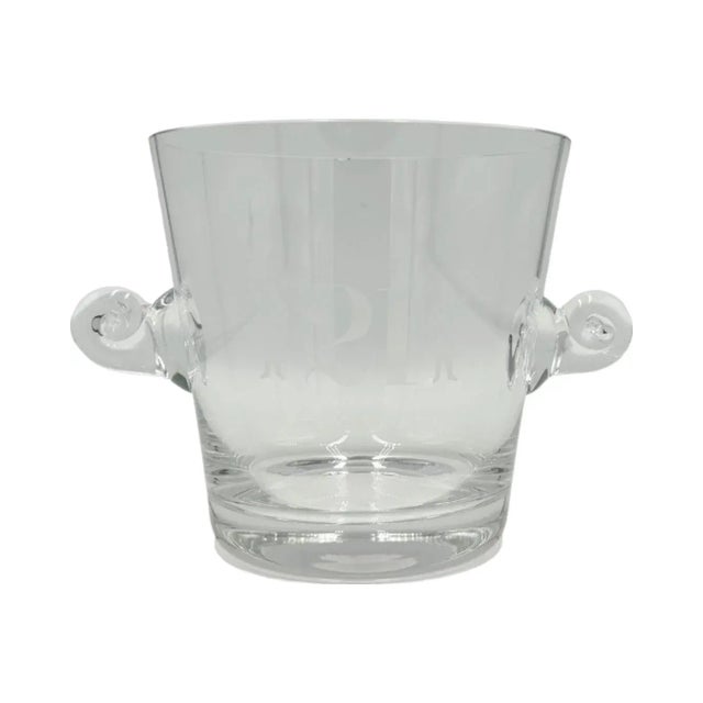 Vintage the 21 Club Nyc Restaurant Crystal Ice Bucket Tiffany & Co. Barware For Sale - Image 9 of 13