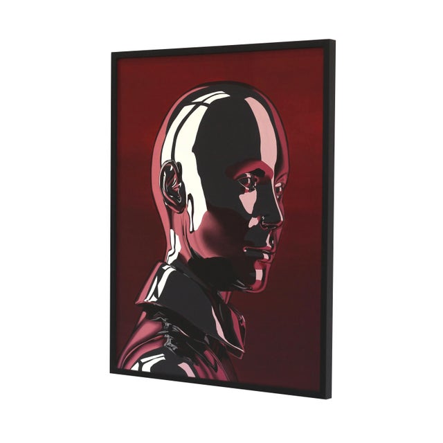 Magenta Portrait Magenta - Hyperrealistic Figurative Contemporary Oil Painting on Canvas For Sale - Image 8 of 10