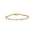 Imbued with timeless elegance, this exquisite bracelet is meticulously crafted from radiant 10K yellow gold, creating a...
