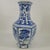 Chinoiserie Vintage 19" Chinoiserie Hexagonal Blue & White Porcelain Vase With Hand-Carved Stand - Set of 2 For Sale - Image 3 of 10