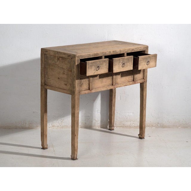 Antique Chinese Shandong Qing Dynasty Console Table in Fir For Sale - Image 4 of 11