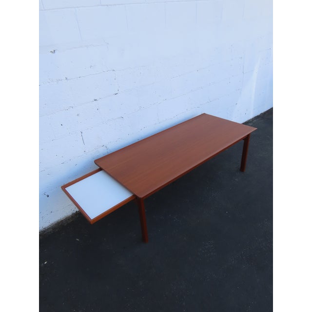 Brown Ab Säffle Möbelfabrik Danish Modern 1960s Pull Out Chess Board Coffee Table 6906 For Sale - Image 8 of 18