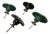 Vintage Glazed Ceramic and Brass Coat Hangers, 1950, Set of 4 For Sale