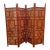 Late 20th Century Hand Carved Screen With Camel Bone & Brass Details For Sale