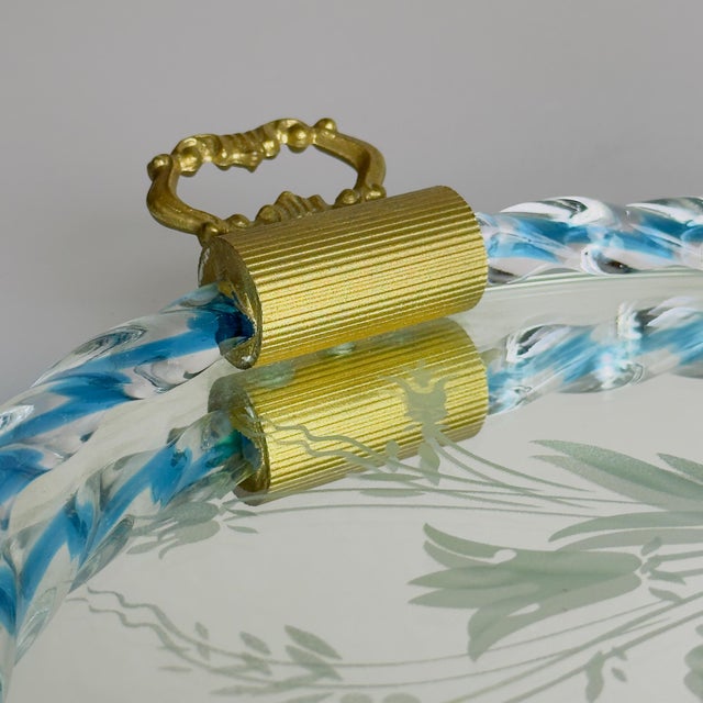 Vintage Venetian Glass Mirror Tray, Italy, 1950s For Sale - Image 16 of 17