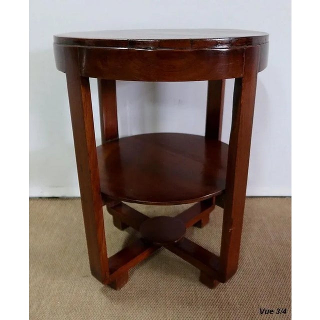 Small Art Deco Solid Teak Gueridon Table, 1920s For Sale - Image 13 of 18