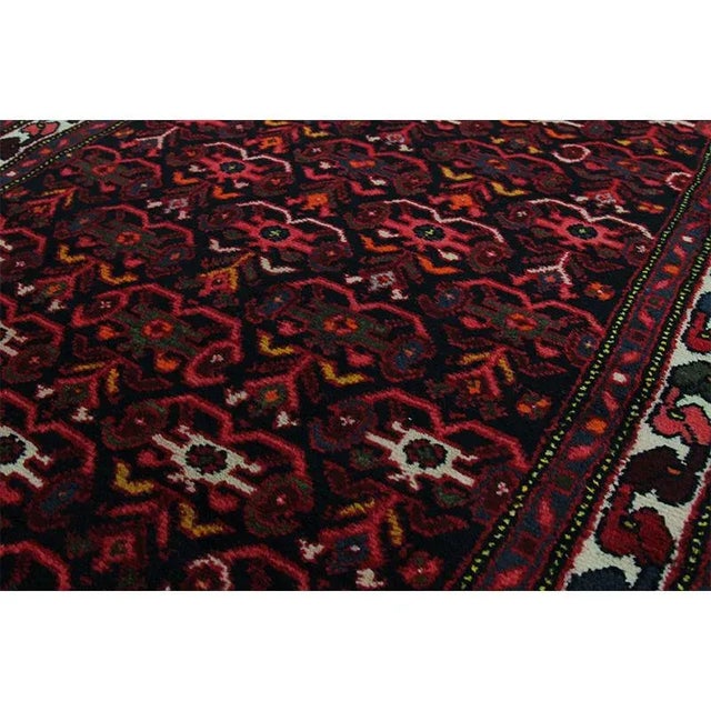 1950s Vintage Persian Hamedan Area Rug 3'6" X 16'5" For Sale - Image 9 of 12