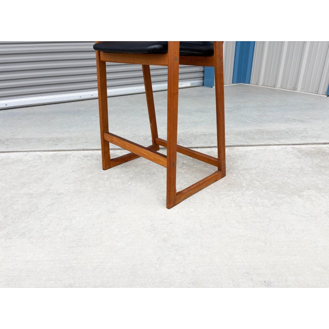 1960s Danish Modern Teak Barstool Set of 4 For Sale - Image 13 of 14