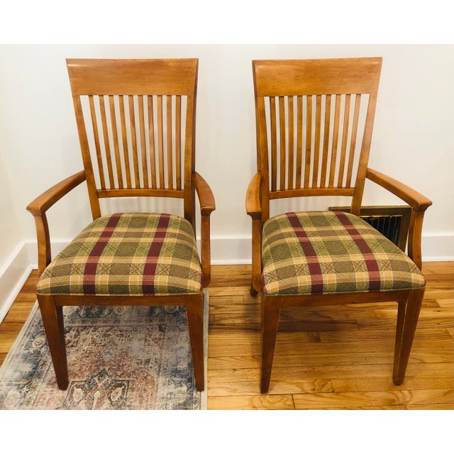 Ethan Allen New American Impressions Dining Arm Chairs, a Pair Chairish