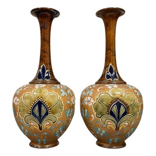 Slaters Patent Vases from Royal Doulton, 1890s, Set of 2 For Sale