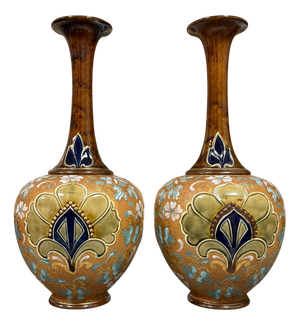 Slaters Patent Vases from Royal Doulton, 1890s, Set of 2