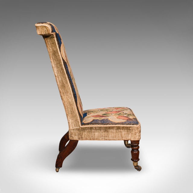 Traditional Antique Prayer Chair, English, Needlepoint, Ecclesiastical, Prie Dieu, Regency For Sale - Image 3 of 12