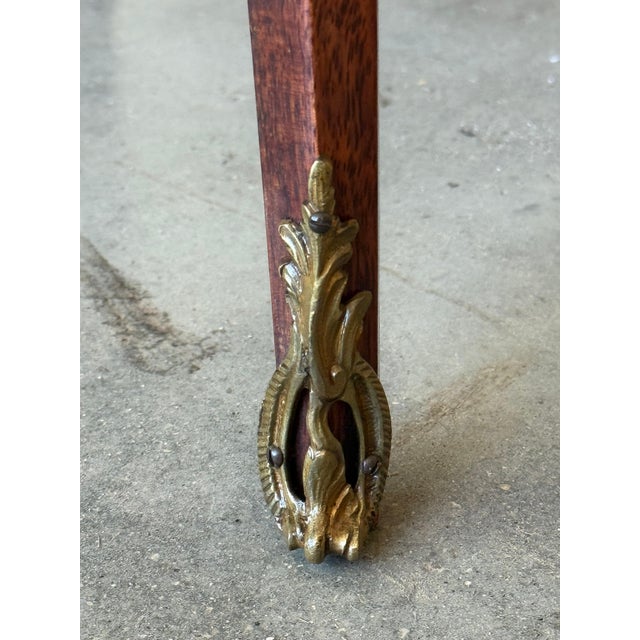 Early 20th Century Pair of Louis XV Oval Bouillotte Shape Nightstands with Drawer and Low Shelve For Sale - Image 14 of 18