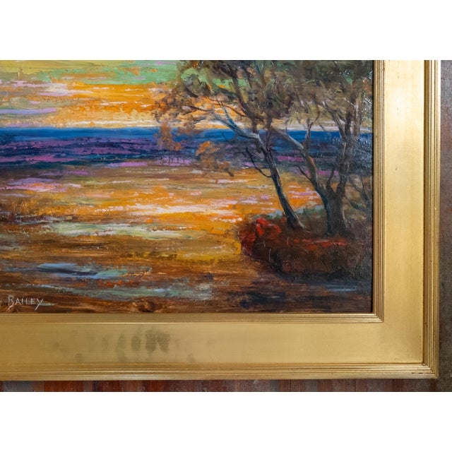 Mid 20th Century Mid-Century American Impressionist Landscape Painting of Mexico Coast by Walter Bailey For Sale - Image 5 of 15