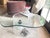 1920s Glass Coffee Table Amoeba Lucite Acrylic Pedestal Base Postmodern Modern Vladimir Kagan Style For Sale In Chicago - Image 6 of 12