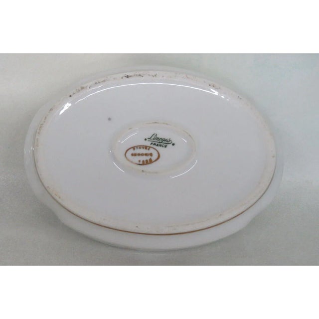 Limoges, France Limoges Porcelain Flower Bird Decoration Large Dresser Vanity Jewelry Box For Sale - Image 4 of 13