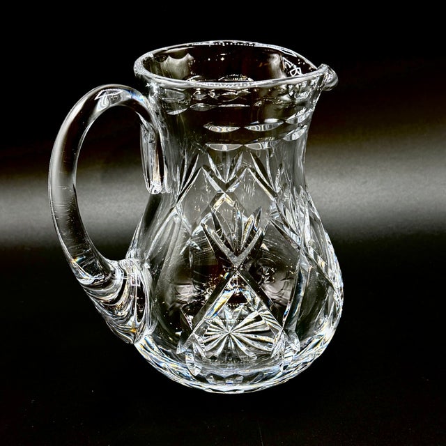 Vintage Cut Crystal Jug Water Pitcher by Webb Corbett, England, 1960s For Sale - Image 10 of 18