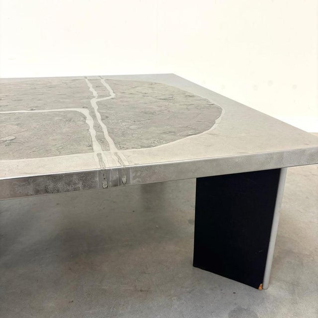 Heinz Lilienthal Etched Stainless Steel Coffee Table, 1970s For Sale - Image 13 of 15