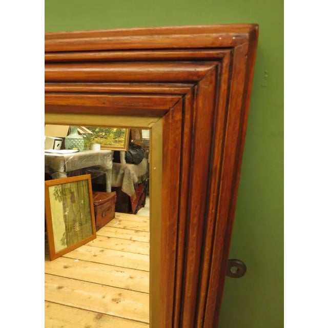 Large Antique Oak Paddington Station Mirror from GWR For Sale - Image 3 of 12
