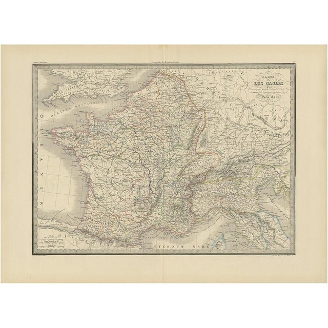Mid 19th Century Antique Map of France by Lapie, 1842 For Sale - Image 5 of 5