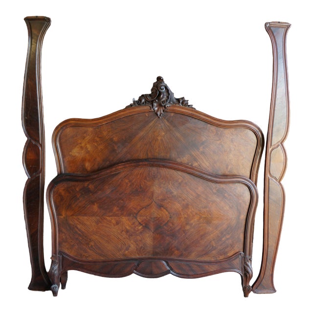 Antique French Rococo Bed For Sale