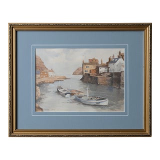Staithes School Watercolor Painting For Sale
