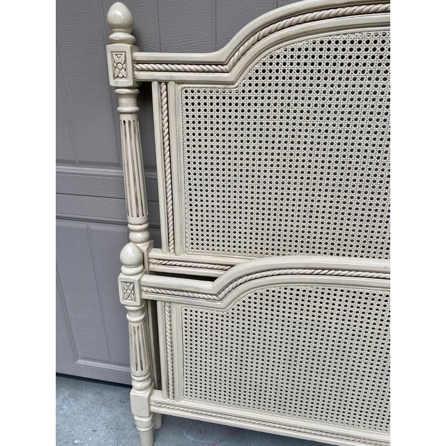 French King Size Cane Headboard and Footboard 2 Pieces Chairish