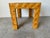 Wood Vintage Parsons-Style Italian Patchwork Bamboo Side Table With Glass Top For Sale - Image 7 of 12