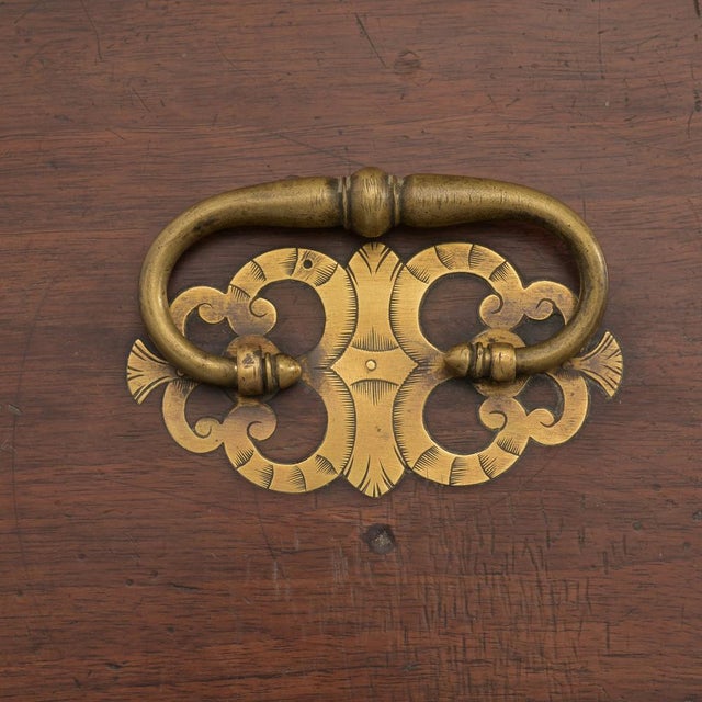 Baroque Baroque Travel Box in Mahogany with Brass Fittings, 1750s For Sale - Image 3 of 10