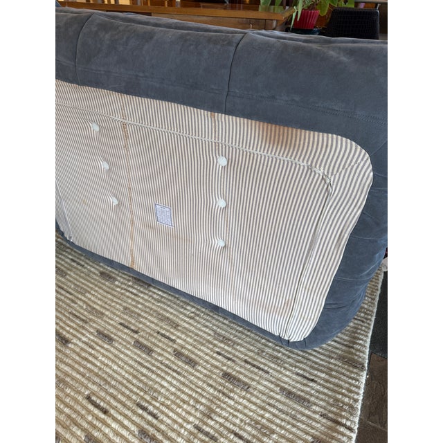 Gray Michel Ducaroy for Ligne Roset Togo Loveseat, Alcantara Chic For Sale - Image 8 of 9