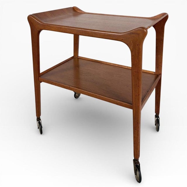 Brown Mid-Century The Glyder Bar Cart in Teak from Paragon Furniture, 1960s For Sale - Image 8 of 8