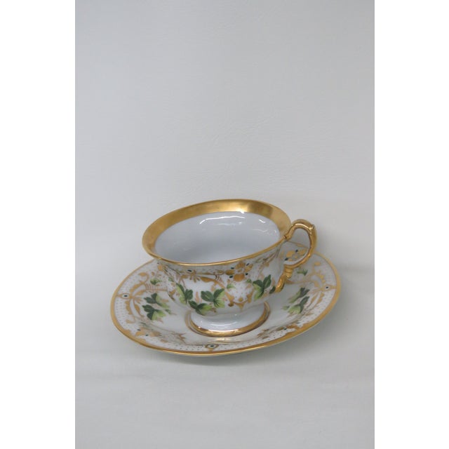 Carl Tielsch C T Germany Bone China Leaf Teacup and Saucer 4511b For Sale - Image 15 of 16