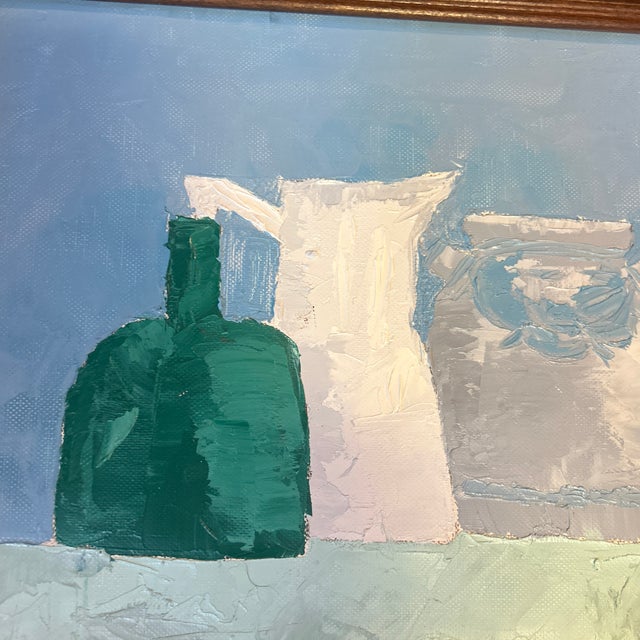 1970’s original modernist abstract assorted vases still life painting. Measures 13x10 or 17x14 framed. Check out my shop...