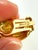 Mid-Century Modern Vintage Gilded Clip-on Earrings with Rhinestones from Grossé, 1970s, Set of 2 For Sale - Image 3 of 8