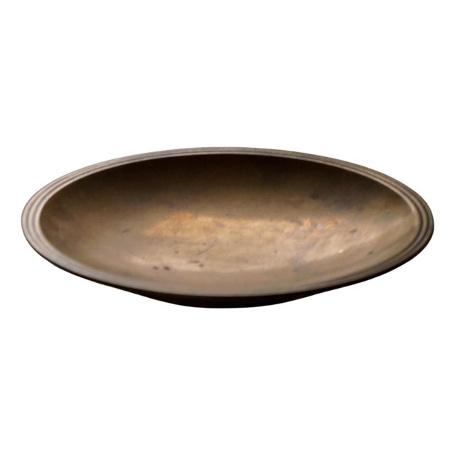 Danish Art Deco Patinated Bronze Bowl attributed to Just Andersen, Denmark, 1920s For Sale