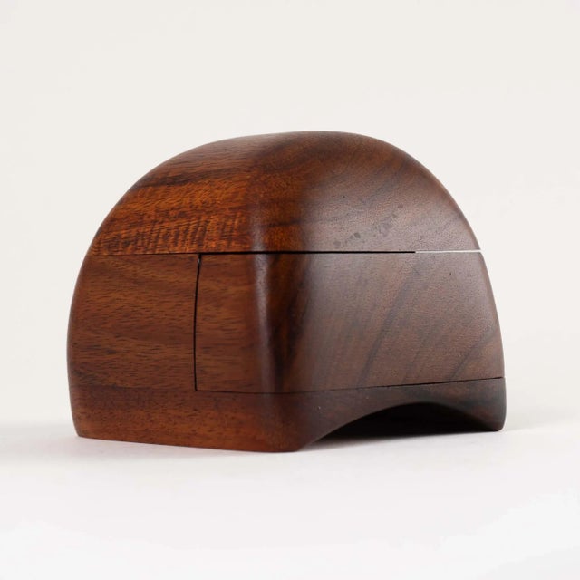 1970s Vintage Carved Wood Sculptural Puzzle Jewelry Box For Sale - Image 5 of 12