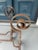 Antique Wrought Iron Andirons | Hand-Forged Scrollwork Fireplace Dogs | 26.5” Tall Primitive Hearth Set For Sale In New York - Image 6 of 8