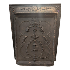 Early 20th Century Cast Iron Fireplace Surround & Fire Back