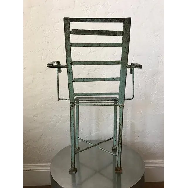 1940s Vintage Handcrafted Industrial Machine Age Welded Chair For Sale - Image 4 of 7