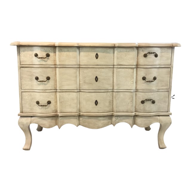 Currey Co Transitional French Style White Washed Wood Chest Of
