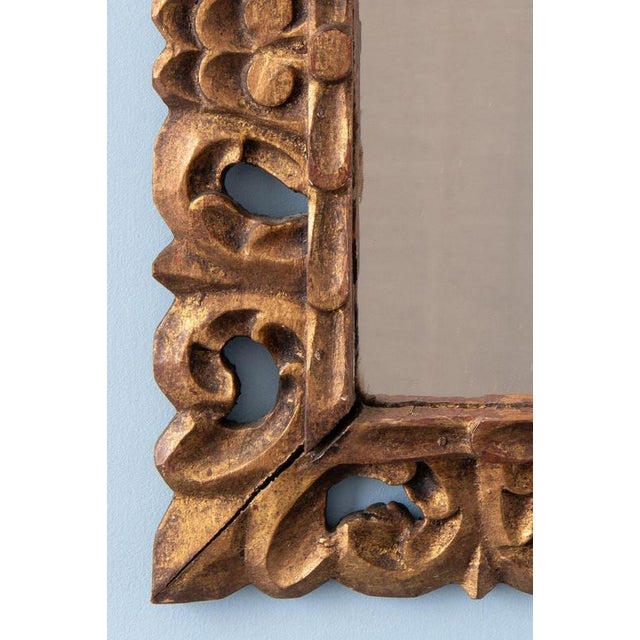 French Baroque Giltwood Openwork Mirror, 1900s For Sale - Image 4 of 8