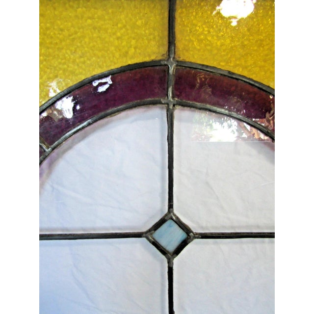 1880s Stained Glass Mirror Base Brooklyn Ice Cream Parlor Storefront Windows For Sale - Image 13 of 18