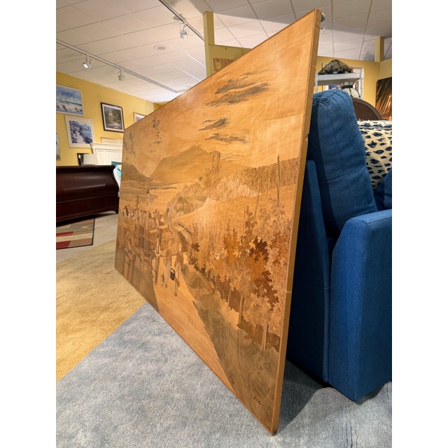 Large 1990 Spindler Wood Marquetry Panel "Les Vendanges De Kaysersberg" For Sale - Image 11 of 11