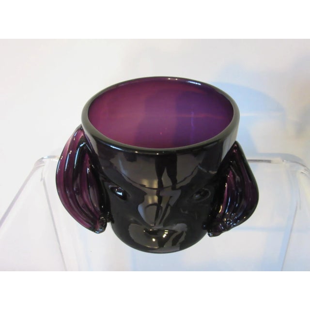 Attributed to Blenko Glass Hand Blown Head Vase For Sale In Cincinnati - Image 6 of 9