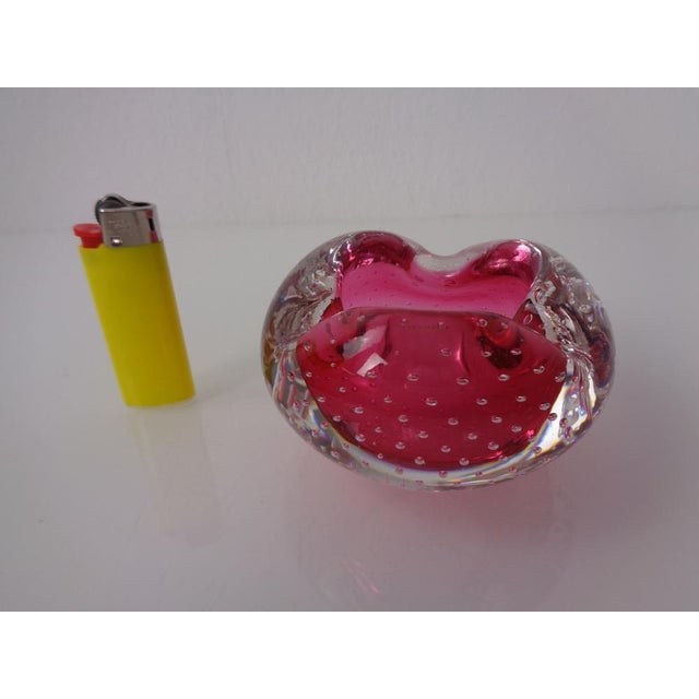 1960s Pink Sommerso Murano Glass Ashtray, Italy, 1960s For Sale - Image 5 of 15