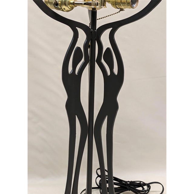 2000 - 2009 Three Graces Table Lamp Pair - By Cricket Forge For Sale - Image 5 of 8