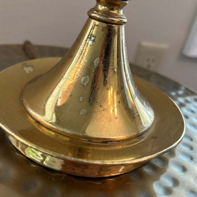 Vintage Brass & Glass Accent Lamp For Sale In Minneapolis - Image 6 of 6