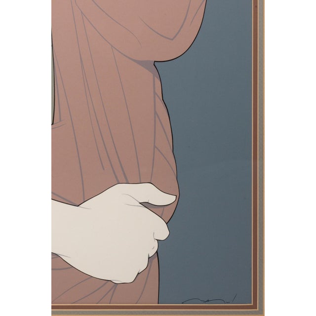 Patrick Nagel Patrick Nagel Commemorative Ten (Dallas) 1986 Estate Authorized Serigraph Framed For Sale - Image 4 of 4